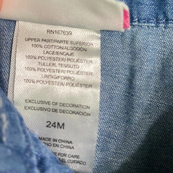 NWT - Little Lass Lace & Denim Dress with bottoms (2 piece) - 24M - Picture 6 of 6